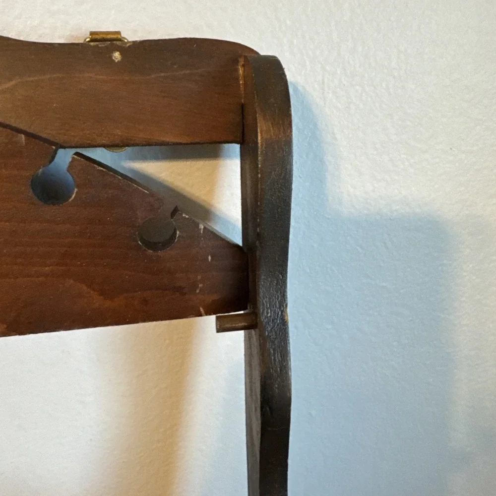 Vintage Wooden Spoon Rack 18 Slots Wall‑Mounted Display Holder, Collapsible